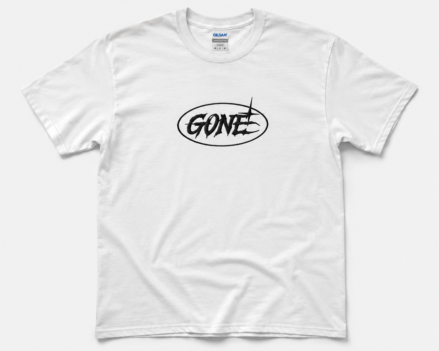 “GONE” Lightweight Logo T-Shirt (in white)